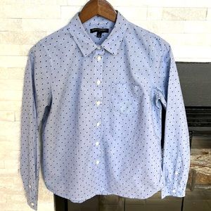 Banana Republic Blue Polka Dot Dress/Work Top, size small